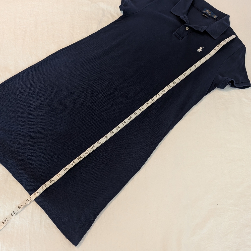 POLO Ralph Lauren Mini Mesh Navy Blue Polo Dress Preppy Sz M - Picture 9 of 11